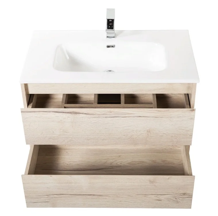 Приобрести тумба подвесная с раковиной belbagno kraft-1000-2c-so-rgb 100 см, rovere galifax bianco