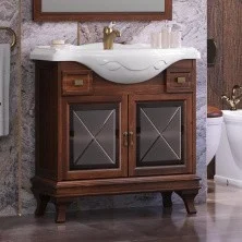 Opadiris Тумба напольная с раковиной Борджи 80 см, светлый орех, раковина America