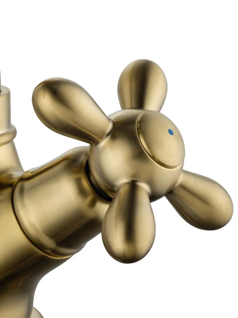 Приобрести смеситель для раковины wonzon & woghand retro, брашированное золото (ww-88139020-bg)