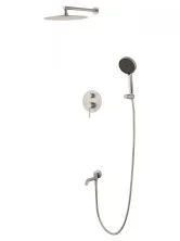 Душевая система встраиваемая WONZON & WOGHAND STICK, Брашированный никель (WW-88939017-BN)