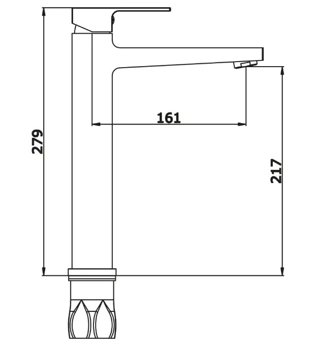 Приобрести cмеситель для раковины vieir cielo 279 мм, высокий, хром v393512