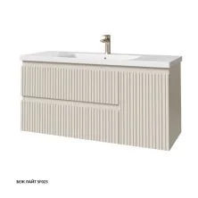 Caprigo Тумба с раковиной FORTE-Smalty TYPE 120 см, правая, светло бежевая