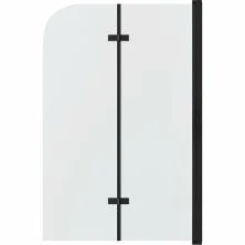 Grossman Шторка для ванны 110х150 см, черное/прозрачное GR-106110BLACK