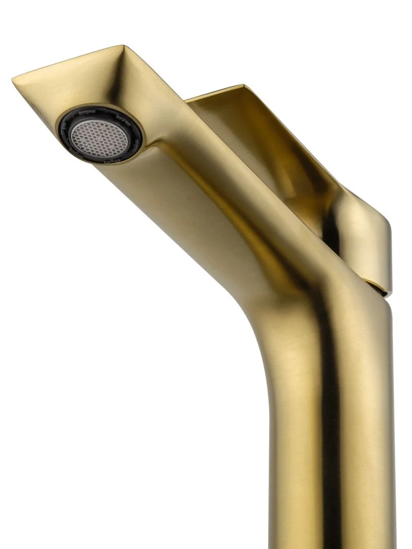 Приобрести смеситель для раковины высокий wonzon & woghand brilliant, брашированное золото (ww-88019079-bg)