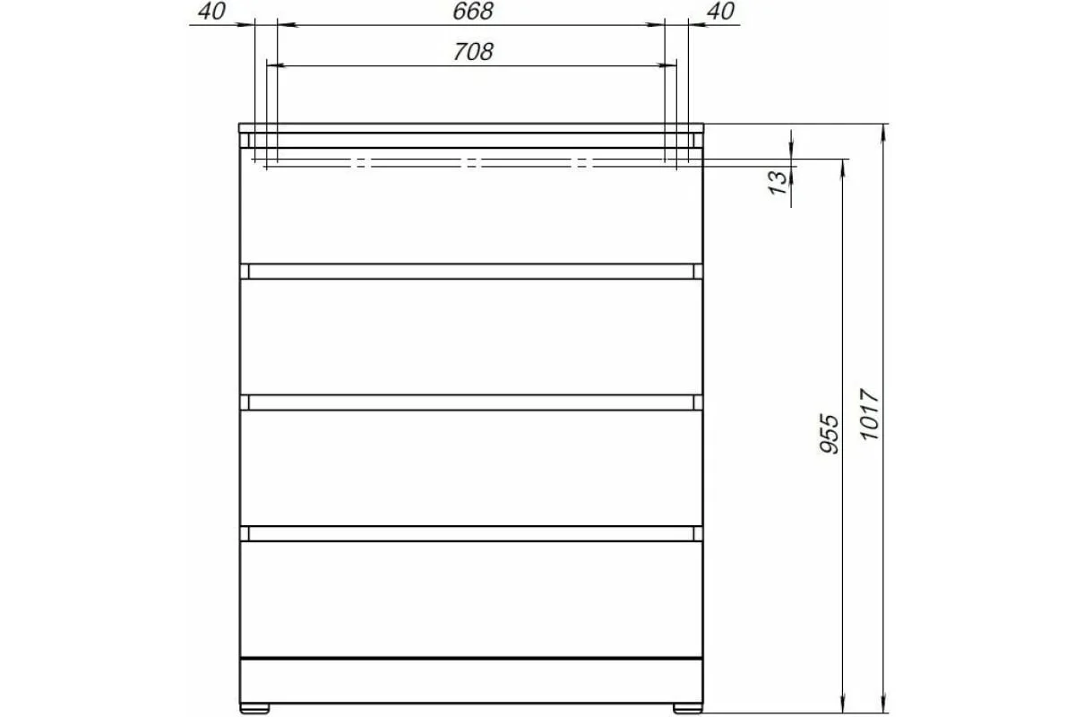 Приобрести aquanet комод сканди 80x48 см, дуб эдгрейн (4 ящика)