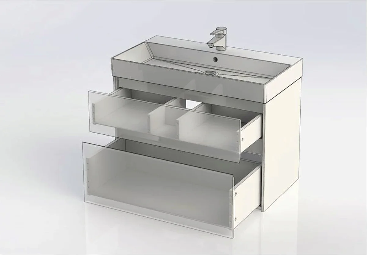 Приобрести aquanet тумба с раковиной бруклин 85 см, белая 00212598