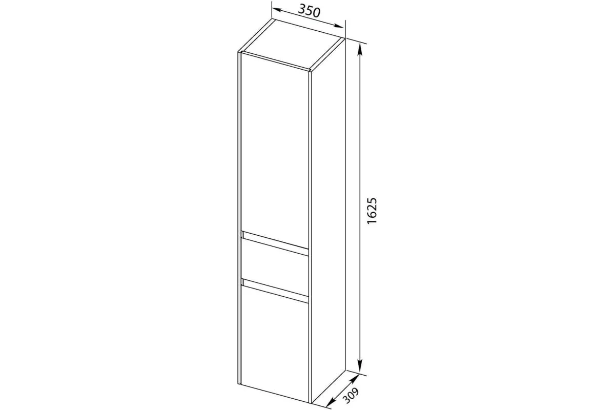 Приобрести aquanet пенал бруклин 35 см, антрацит матовый