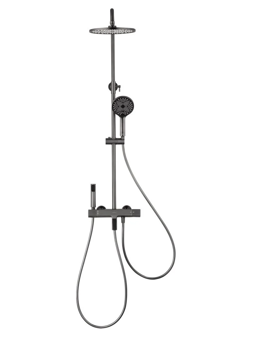 Приобрести душевая система с термостатом wonzon & woghand the one, темный графит (ww-b3094-bgg)