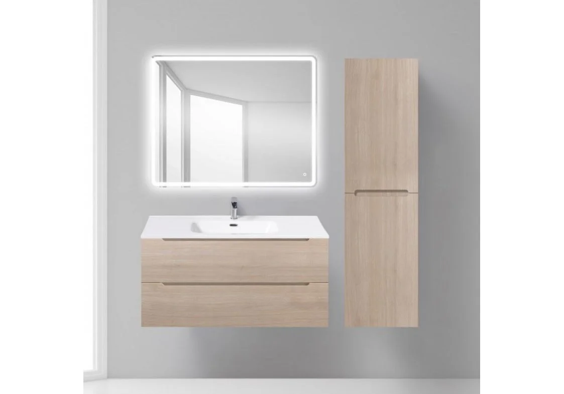 Приобрести тумба подвесная с раковиной belbagno etna-1000-2c-so-rg-p 100 см, rovere grigio