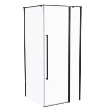 Mirsant Душевое ограждение NEXT Black 90х90 см, черное УТ000057529