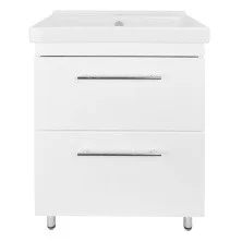 Loranto Тумба напольная с раковиной Karina 60/2Н 60х85 см, белая (CS00086517)