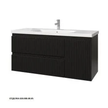 Caprigo Тумба с раковиной FORTE-Smalty STRIPE 120 см, правая, графит, эмаль