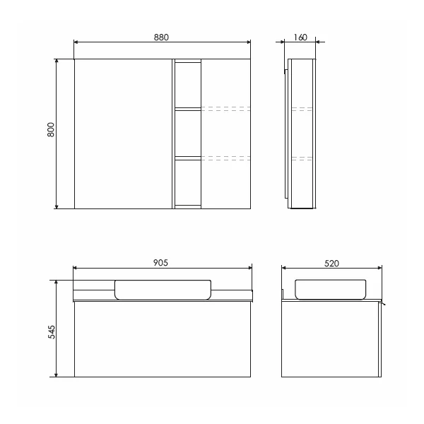 Приобрести сomforty зеркало-шкаф "милан-90" белый глянец