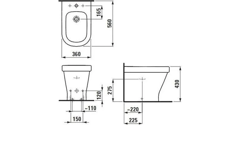 Приобрести биде подвесное laufen palace 8.3270.1.000.302.1