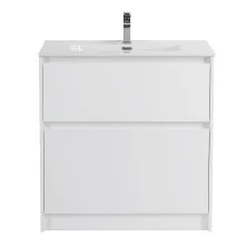 BelBagno Тумба с раковиной KRAFT 80 см, напольная Bianco Opaco, раковина белая BB800ETL