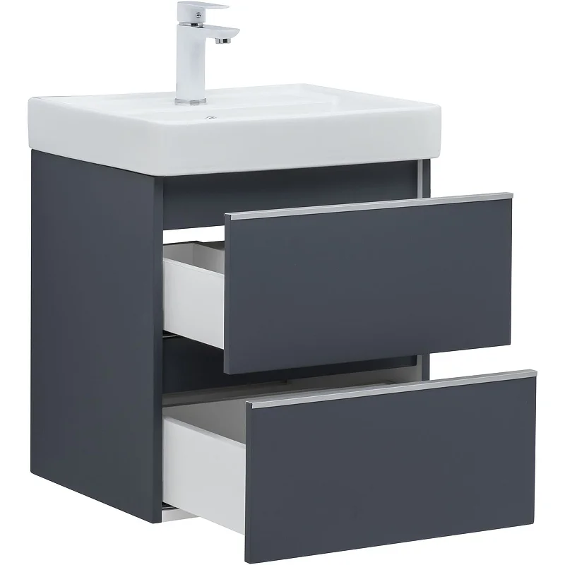 Приобрести aquanet тумба с раковиной вега 50 см, маренго