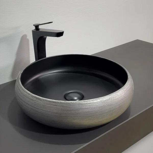 Приобрести comforty раковина 78653 41х41 см, серебряная-черная матовая