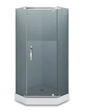 Loranto Душевое ограждение NEO 100x100x200 серое закаленное стекло 8 мм, Easy clean, профиль серебро, без поддона (CS-22112-100)