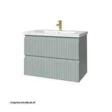 Caprigo Тумба с раковиной FORTE-Smalty STRIPE 80 см, зеленая, эмаль