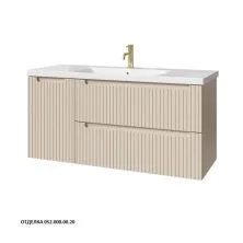 Caprigo Тумба с раковиной TERMIN-Smalty STRIPE 120 см, левая, кремовая, эмаль