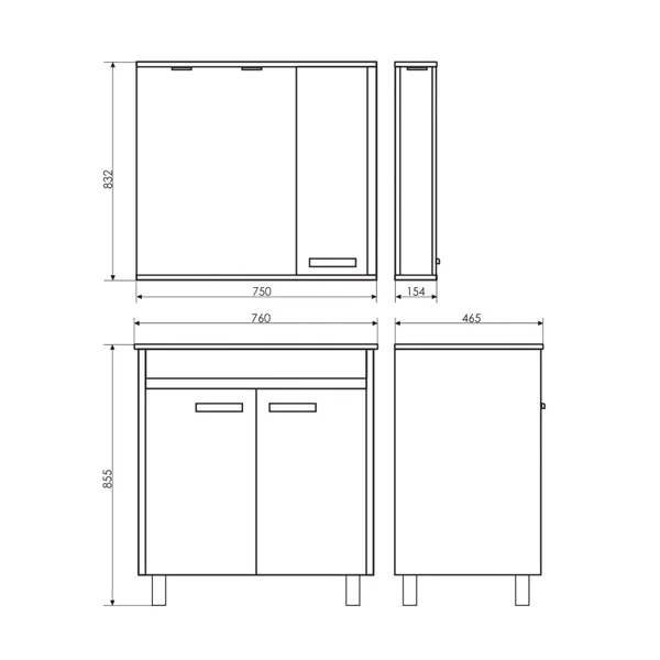 Приобрести сomforty зеркало-шкаф "тулуза-75" сосна лоредо