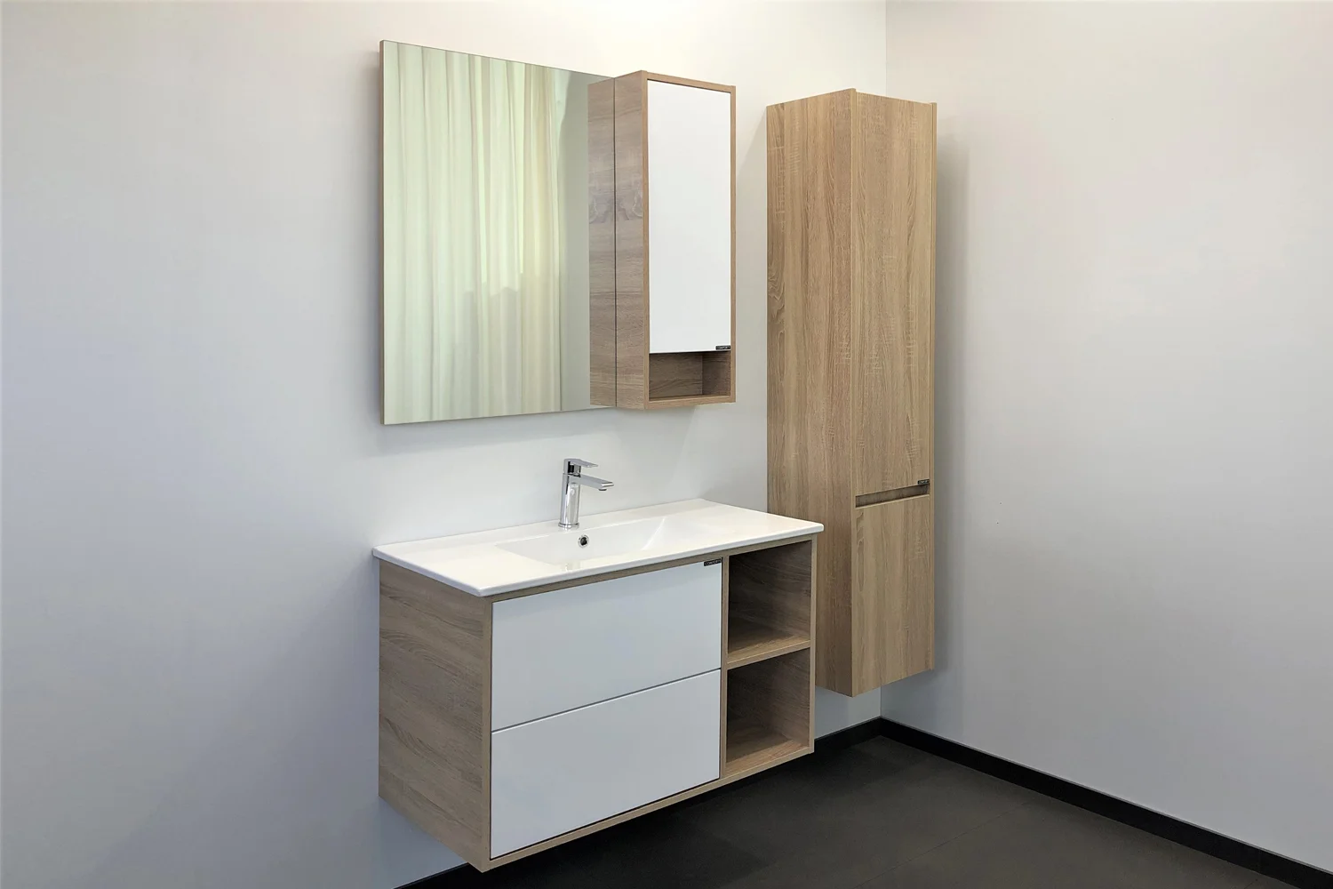 Приобрести сomforty зеркало-шкаф "гамбург-90", дуб сонома