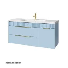 Caprigo Тумба с раковиной MONBAR-Smalty 120 см, правая, голубая, эмаль