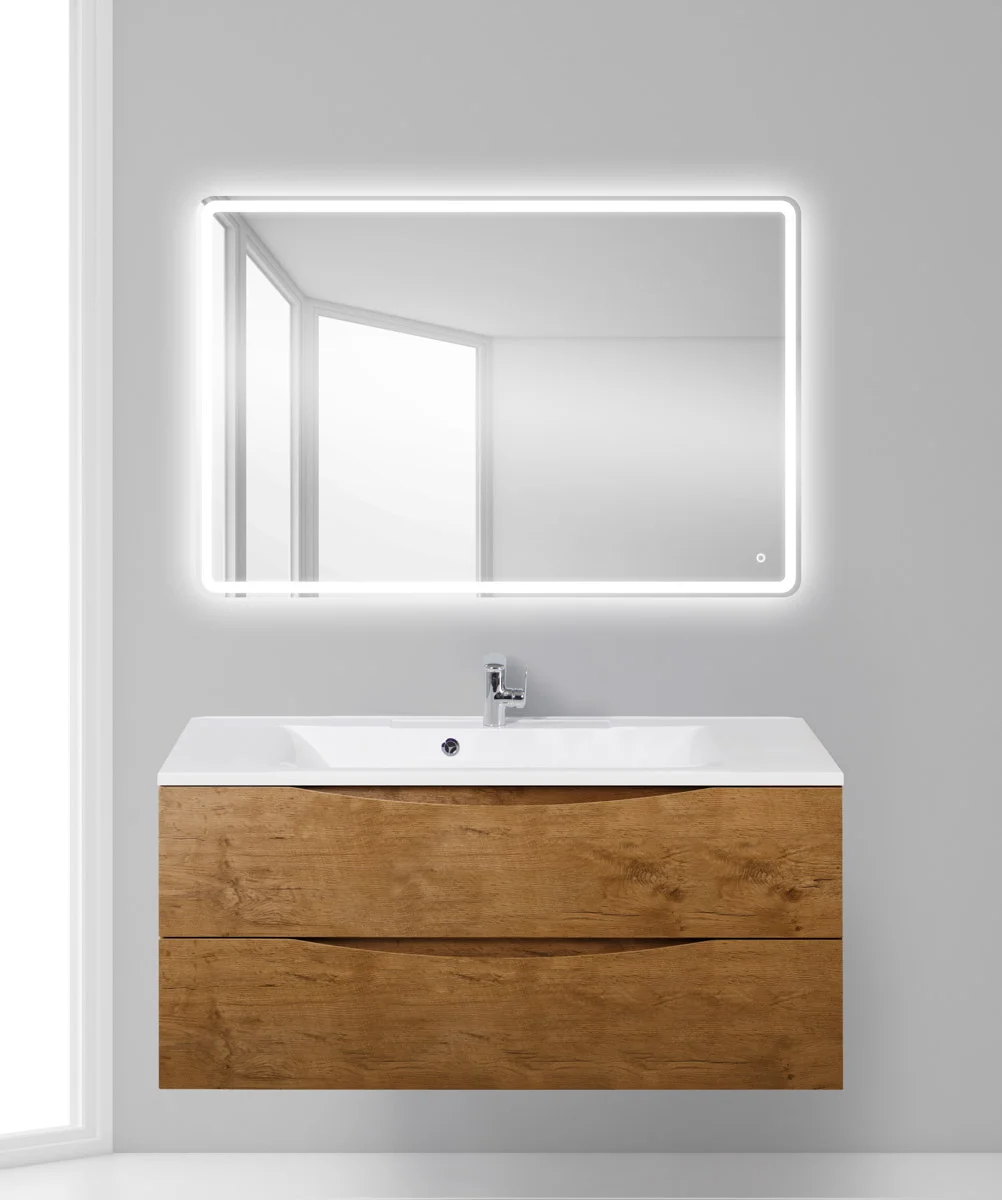 Приобрести belbagno тумба с раковиной marino 110 см, подвесная rovere nature, белая раковина