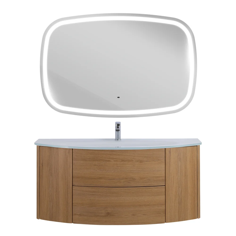 Приобрести cezares тумба подвесная с раковиной eden 121 см rovere tabacco, стекло, дерево 54842