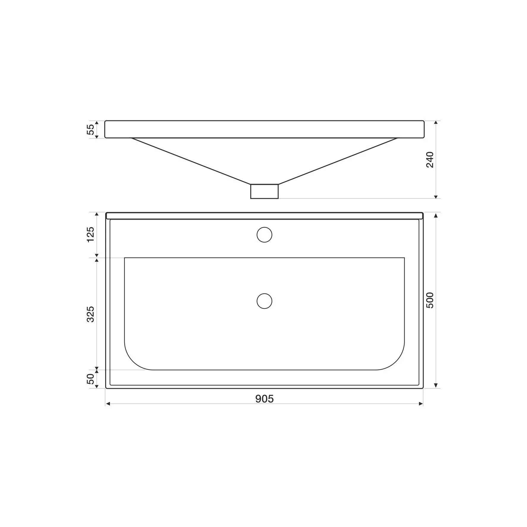Приобрести mirsant раковина deep 90 см, белая ут000081328