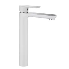 Grocenberg Смеситель для раковины, высокий, белый\хром GB3009WC