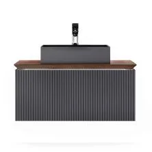 Jorno Тумба подвесная Strong 100 см со столешницей, антрацит