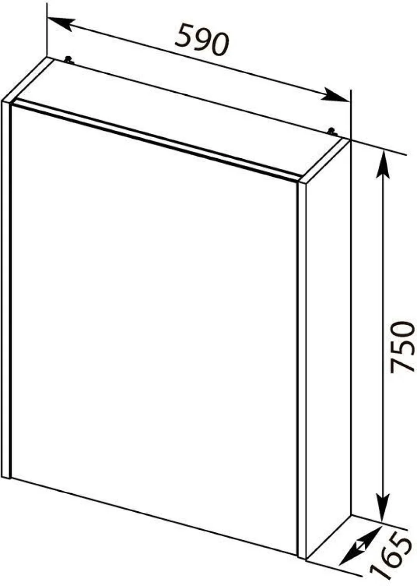 Приобрести aquanet зеркальный шкаф палермо 60 см, белый
