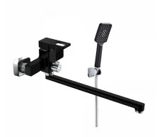 Смеситель для ванны ViEiR Sera с ручным душем, черный\хром V353541C