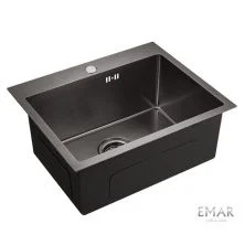Emar Кухонная мойка 53х43 см, графит EMB-115 PVD Nano Dark