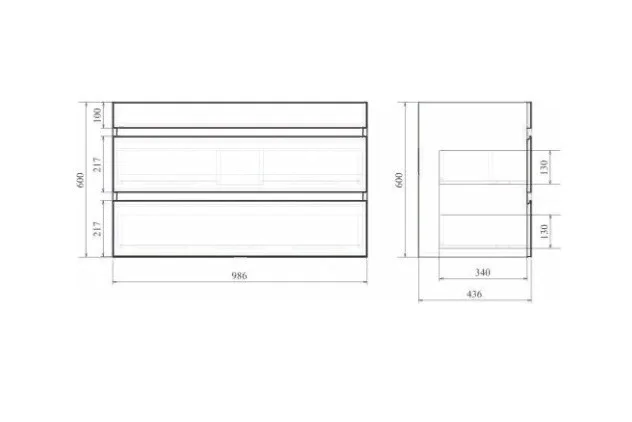 Приобрести mirsant тумба подвесная next 100\2 100 см с раковиной premier -100 ут000057248