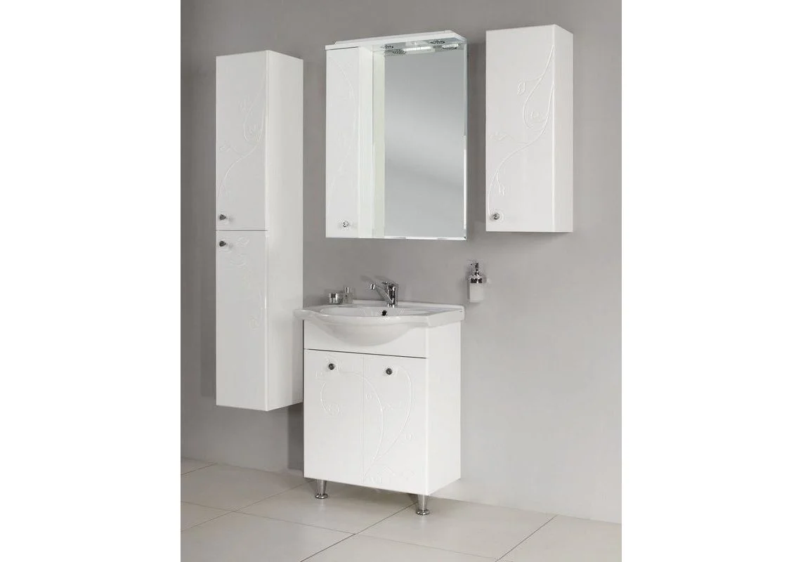 Приобрести тумба напольная с раковиной акватон лиана 65 см 1a165701ll010, 1wh109651,белый