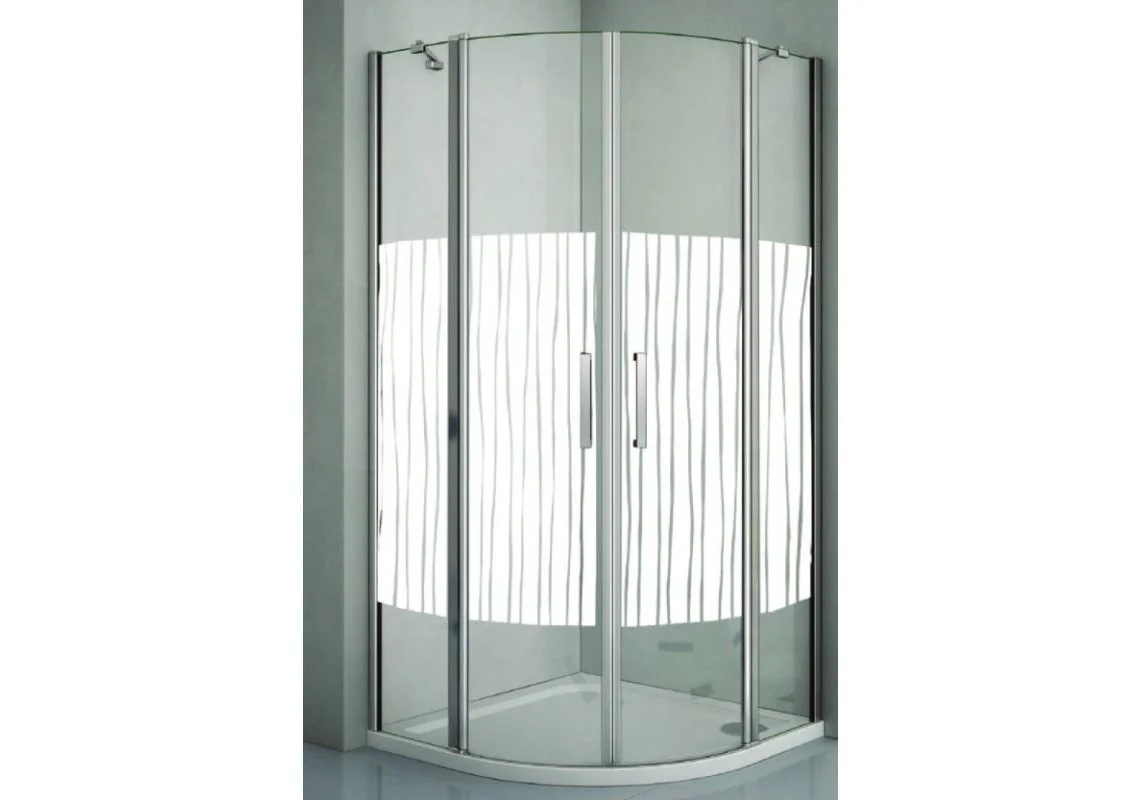Приобрести ограждение душевое bas pandora r-90-t-ch 90х90 см (узор)