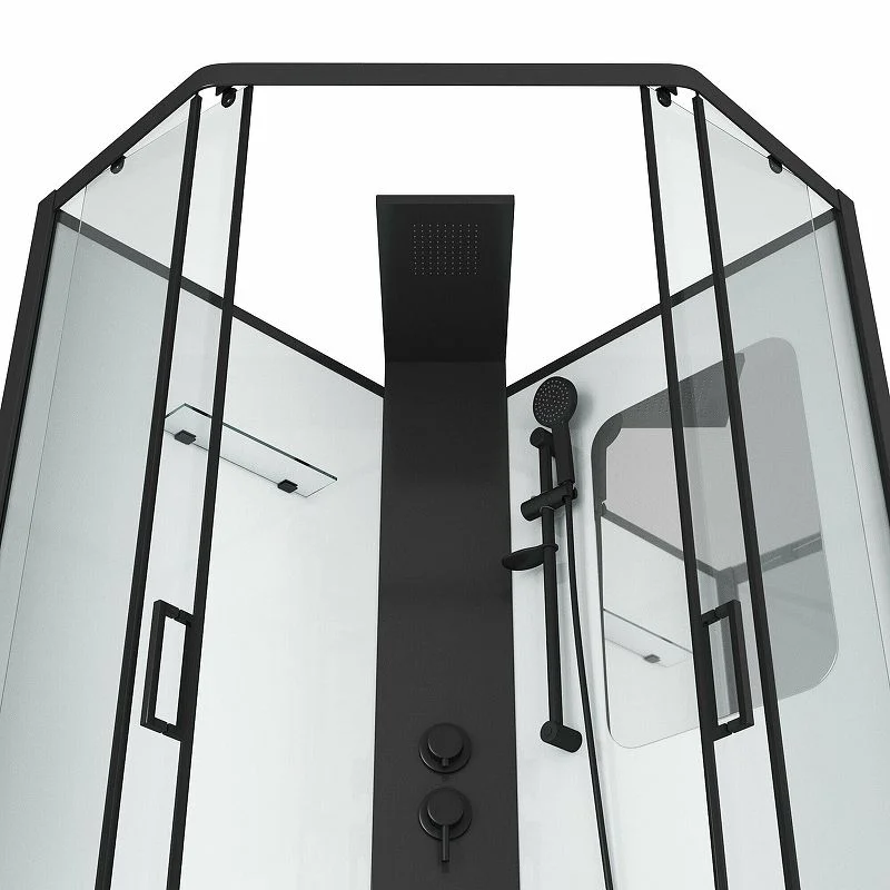 Приобрести grossman душевая кабина elegans 90х90 см, пентагональная, черная матовая gr251d