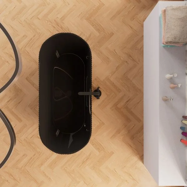 Приобрести frank акриловая ванна f6103 black/black 170х75 см, отдельностоящая