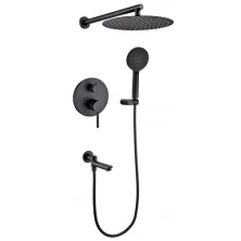 Grocenberg Встраиваемая душевая система, черная матовая GB5001BL