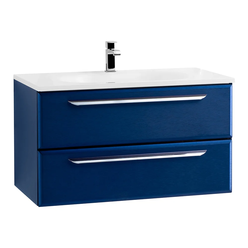 Приобрести cezares тумба подвесная с раковиной eco 90 см sapfiro, синяя eco-900-2c-so-spf-p