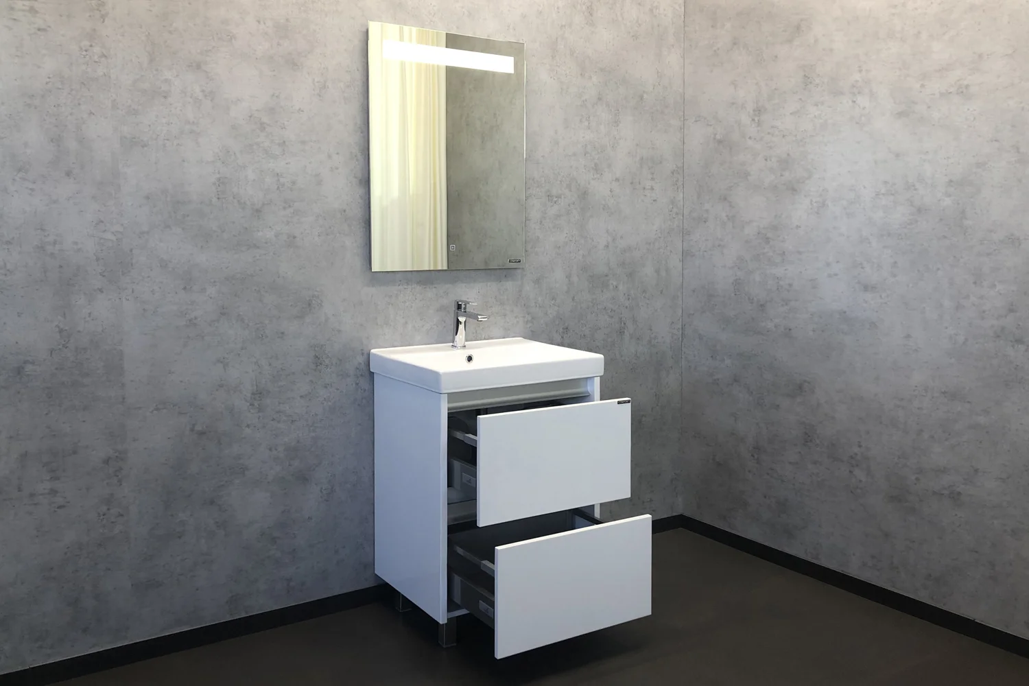 Приобрести сomforty тумба с раковиной "дублин-60" белая глянцевая