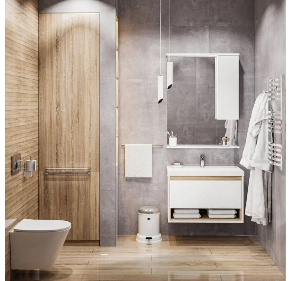 Приобрести mirsant зеркало шкаф soho 80 см, белый, правый ут000083892