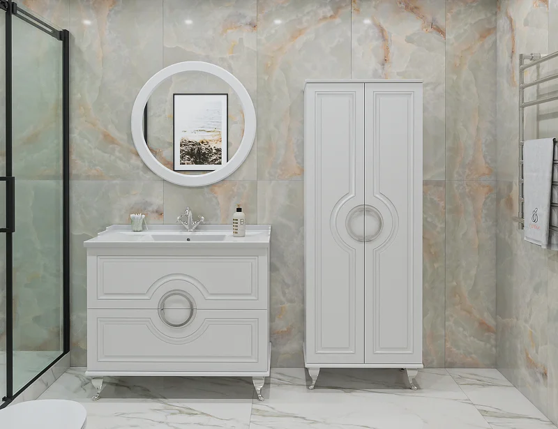 Приобрести caprigo тумба с раковиной напольная valletta 100 см, белая 35319-sf027