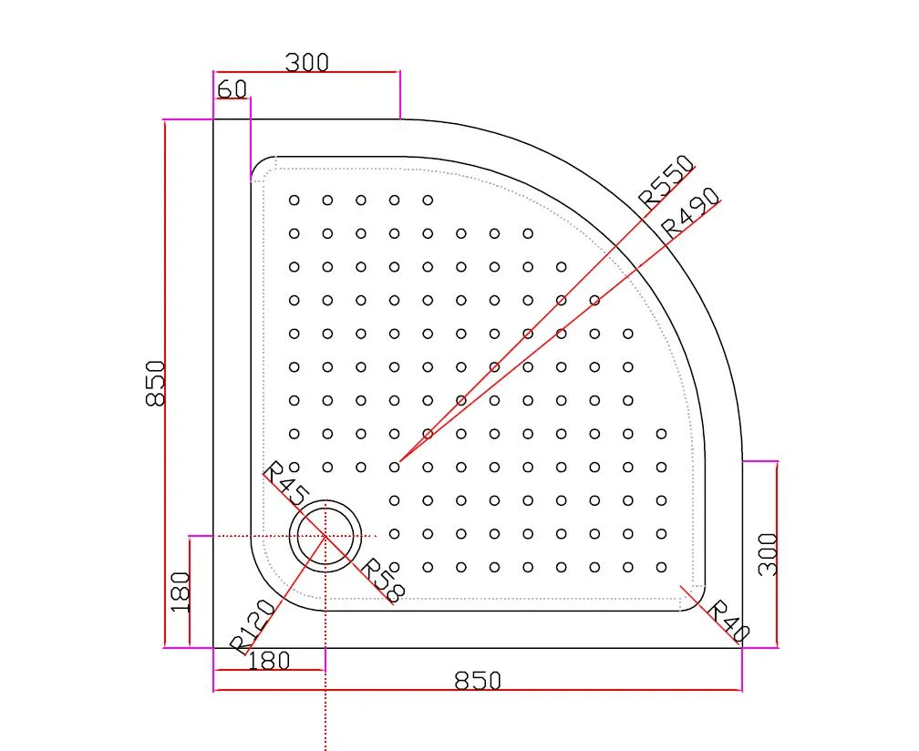 Приобрести cezares поддон акриловый tray 85х85см tray-a-r-85-550-15-w