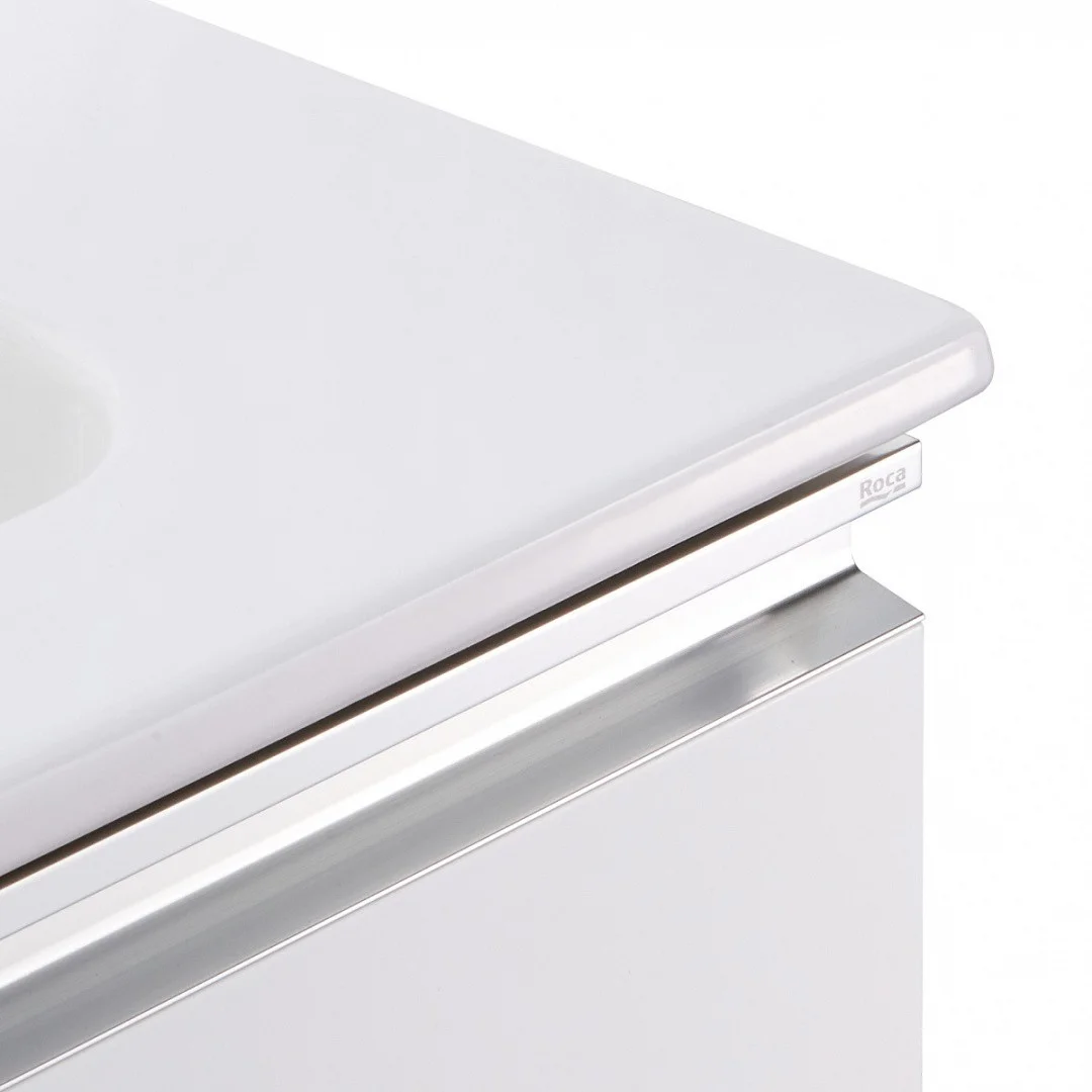 Приобрести тумба подвесная roca the gap с раковиной 80 см, белый глянец