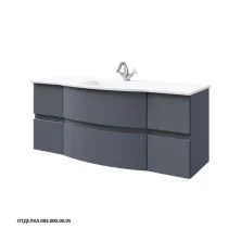 Caprigo Тумба с раковиной INTEGRA 130 см, графит, эмаль