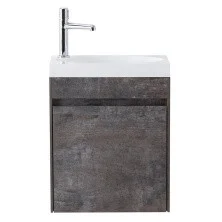 BelBagno Тумба с раковиной PIETRA MINI 46 см, подвесная с дверью 46-R Stone, белая раковина