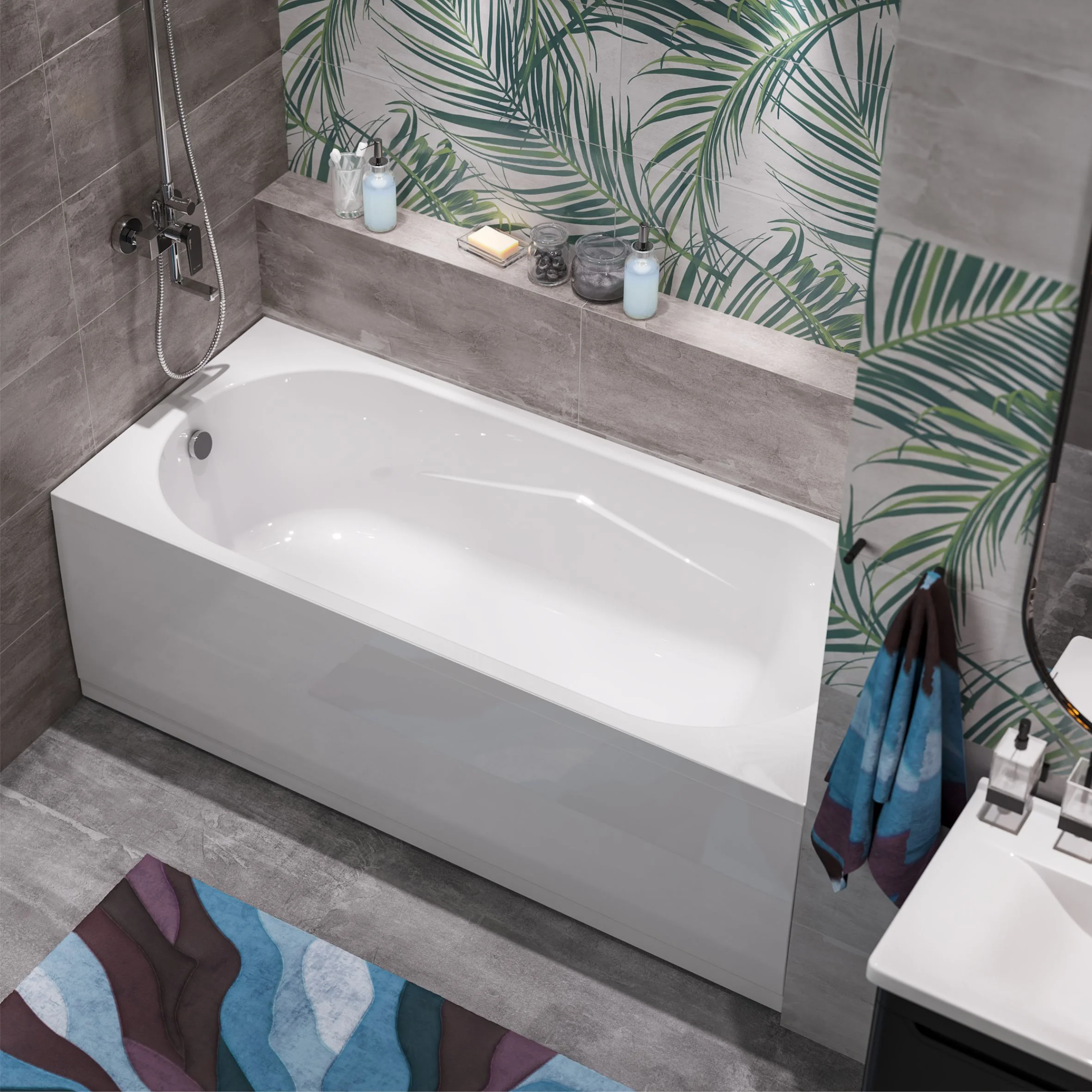 Приобрести mirsant ванна акриловая каспий 150*70 см, белая, ут000016528